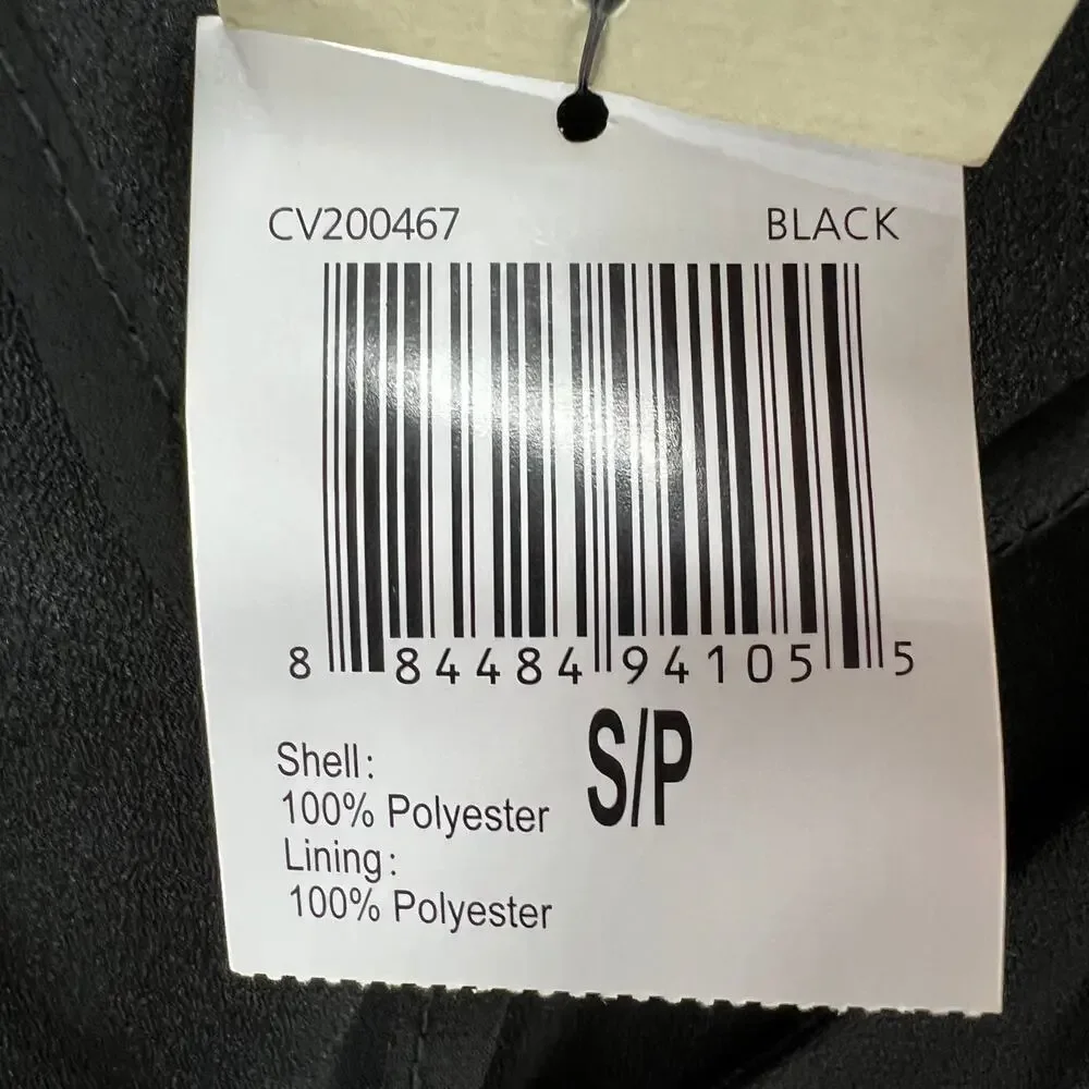 Carmen Marc Valvo Top Womens S Black Chiffon Ruffle‎ Lightweight Coquette Blouse - Picture 12 of 16